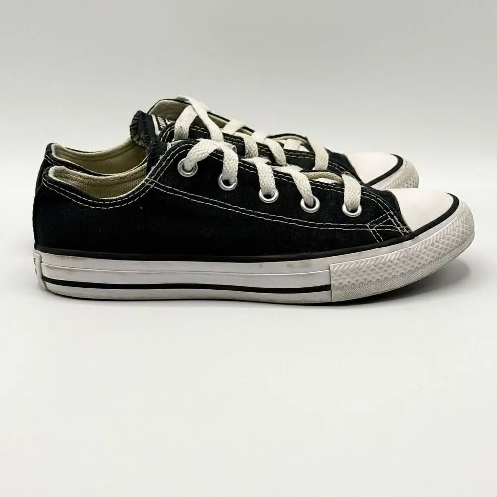 Converse Chuck Taylor All Star Black Canvas Lace Up Sneakers - Big Kid US 1